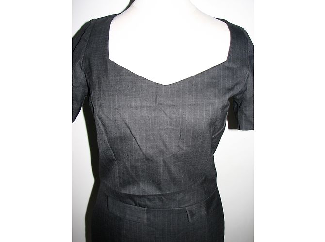 Vestido lápiz Joseph City de lana gris Gris antracita - vista 4