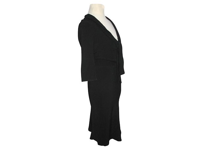 Joseph-Kleid mit Schalkragen Schwarz - Ansicht 2