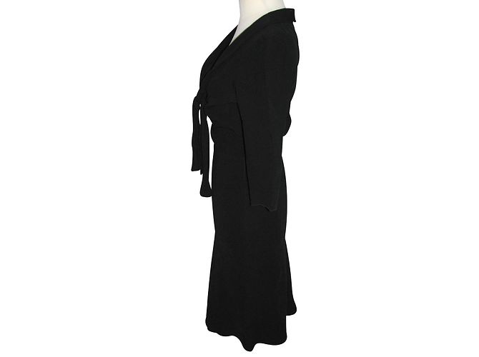 Joseph-Kleid mit Schalkragen Schwarz - Ansicht 3