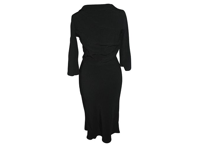 Joseph-Kleid mit Schalkragen Schwarz - Ansicht 4