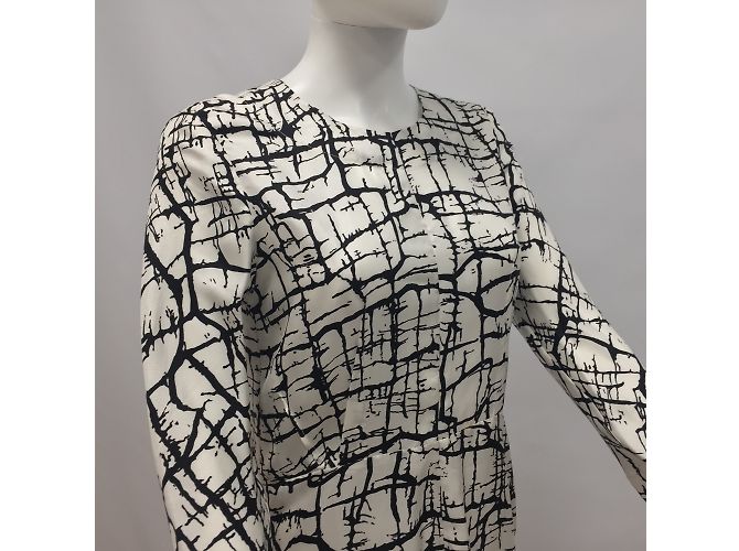 Marni Vestido de sarga de seda estampada - vista 10