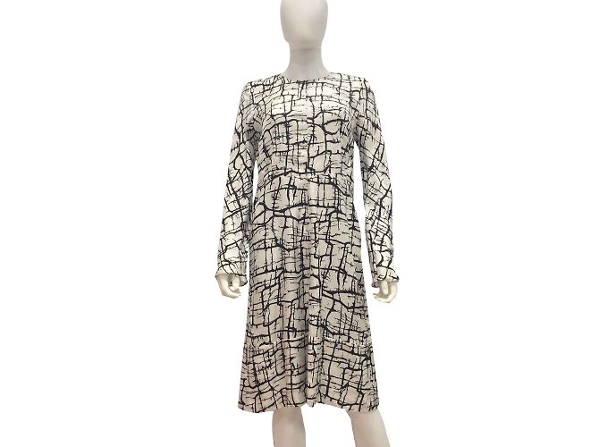 Marni Vestido de sarga de seda estampada - vista 2
