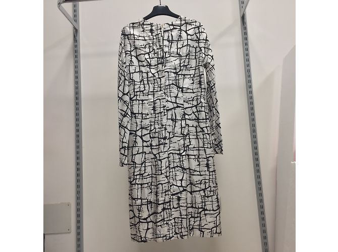 Marni Vestido de sarga de seda estampada - vista 3