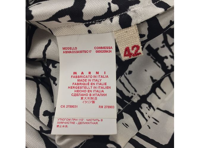 Marni Vestido de sarga de seda estampada - vista 5