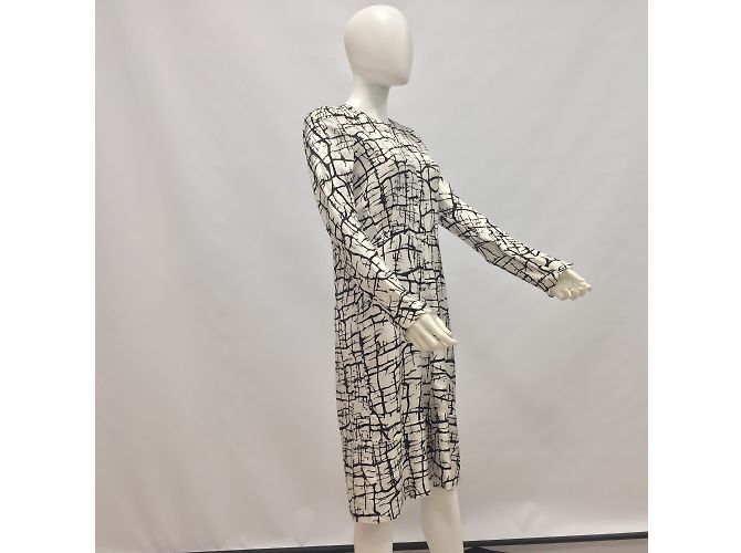 Marni Vestido de sarga de seda estampada - vista 9