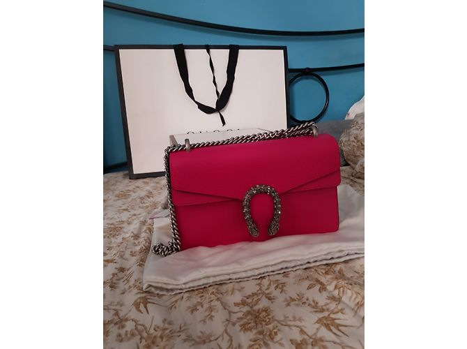 Borsa a mano Gucci Dionysus in pelle rosa - vista 6