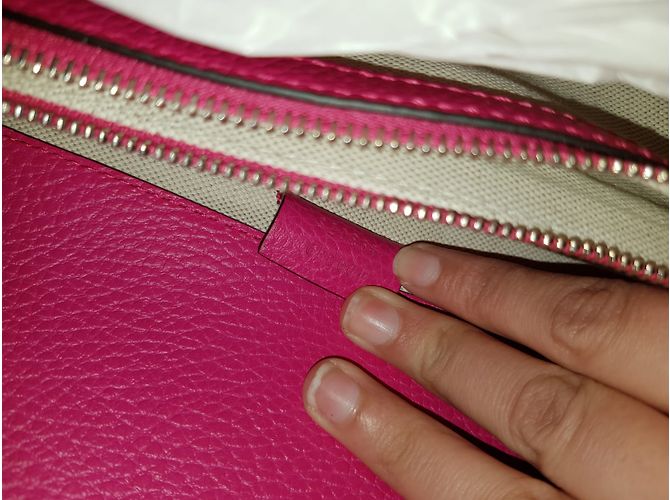 Borsa a mano Gucci Dionysus in pelle rosa - vista 7