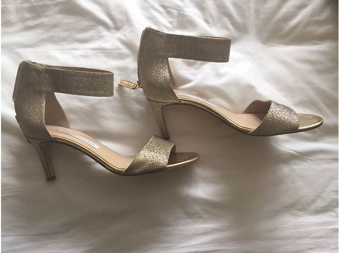 Diane Von Furstenberg DvF Kinder Glitter Heel D'oro - vista 3