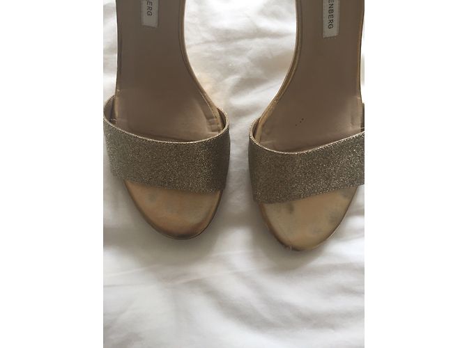 Diane Von Furstenberg DvF Kinder Glitter Heel D'oro - vista 7