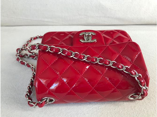 Chanel Mini-Klappentasche Rot - Ansicht 3