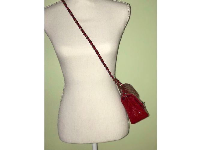 Chanel Mini-Klappentasche Rot - Ansicht 7