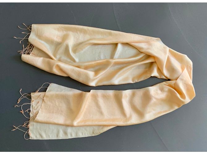 Autre Marque Rubato morbido oro seta selvaggia  180* 57 CM + frange - vista 3