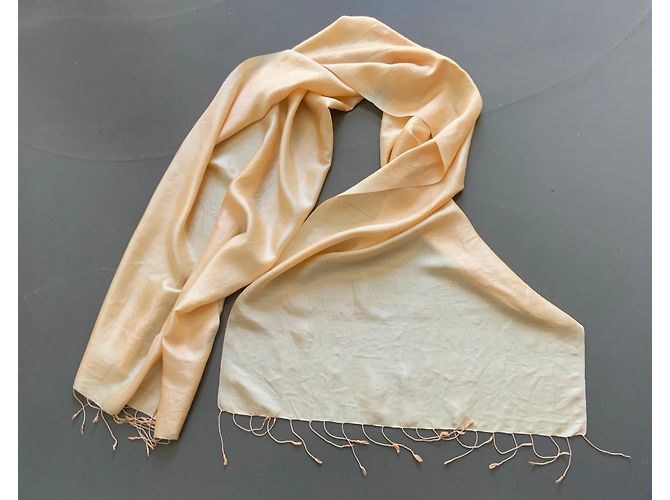Autre Marque Rubato morbido oro seta selvaggia  180* 57 CM + frange - vista 4