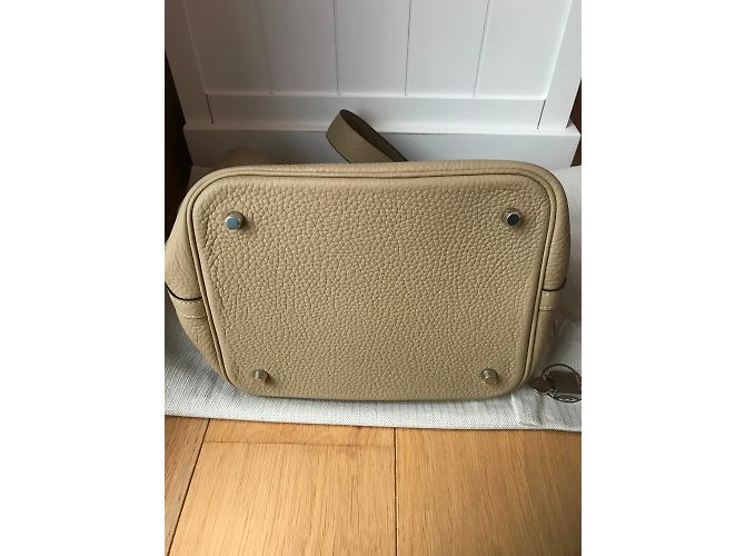 Hermès Picotin Verschlussbeutel 22 Farbe des Grabens Beige - Ansicht 2