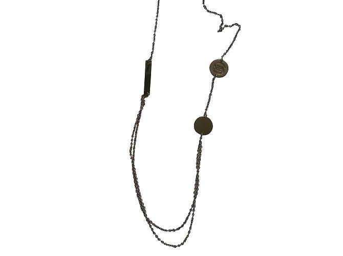 Collana lunga Elie Saab in metallo dorato D'oro - vista 2