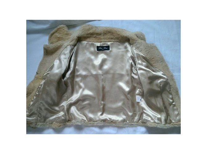 Chaqueta Sam Rone de piel de conejo beige - vista 3