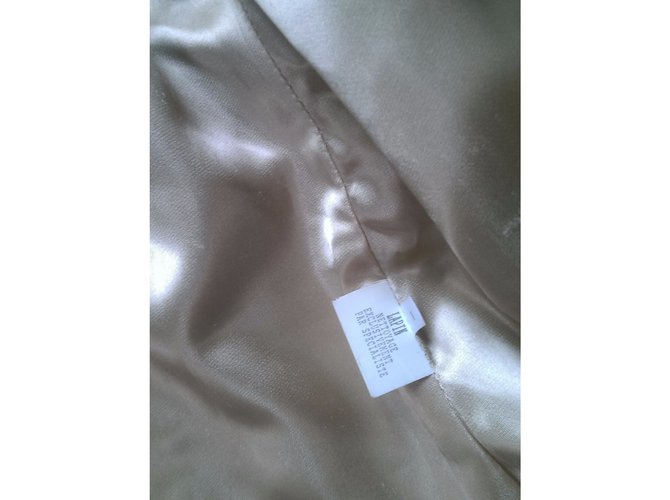 Chaqueta Sam Rone de piel de conejo beige - vista 5