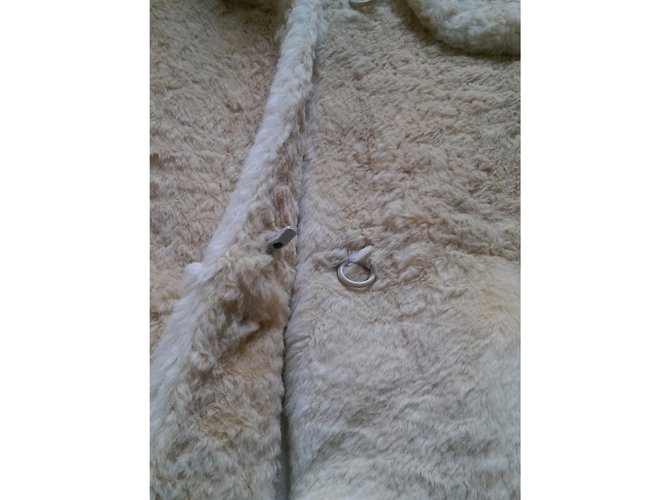 Chaqueta Sam Rone de piel de conejo beige - vista 6