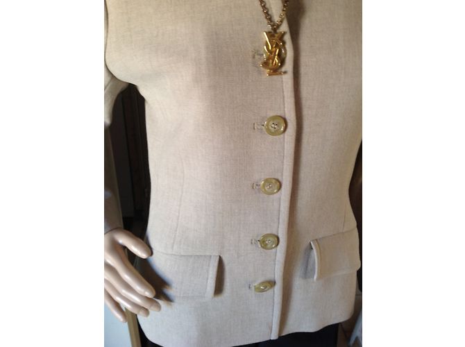 Yves Saint Laurent BLAZER BEIGE COL V CHYC - vista 3