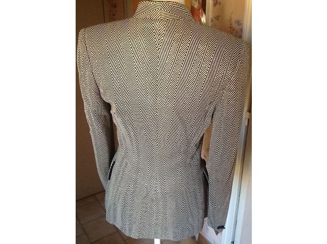 Autre Marque BLAZER CHIC CON CHEVRONS DORATI E NERI Nero - vista 3