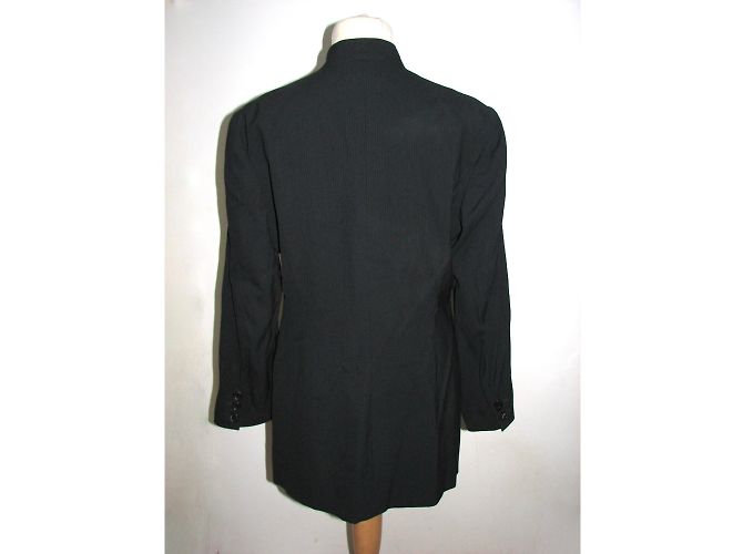 Chaqueta Gianfranco Ferré de raya diplomática lana negra Negro - vista 2