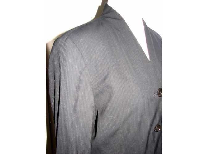 Chaqueta Gianfranco Ferré de raya diplomática lana negra Negro - vista 3