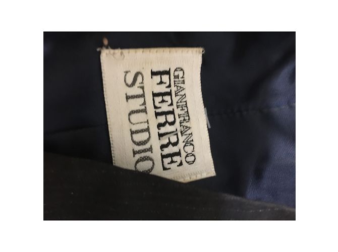 Chaqueta Gianfranco Ferré de raya diplomática lana negra Negro - vista 4