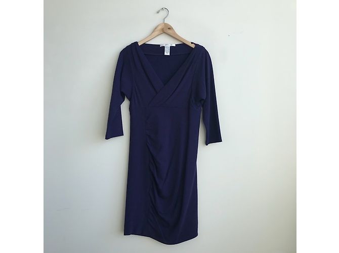 Diane Von Furstenberg DvD Basuto Strickkleid Lila - Ansicht 3