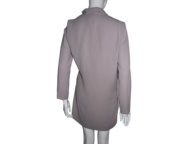 Topshop Wickelkleid mit Bindebund Grau - Ansicht 2