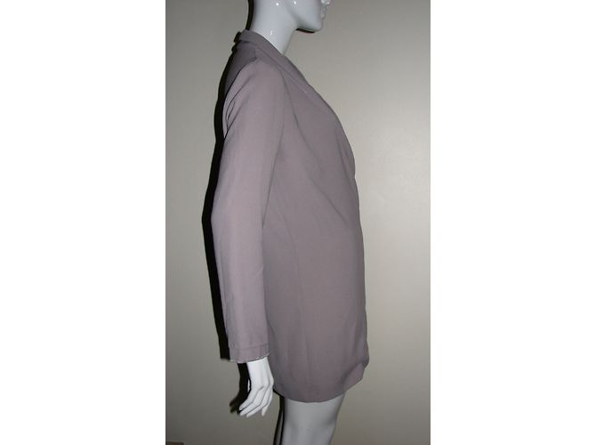 Topshop Wickelkleid mit Bindebund Grau - Ansicht 5