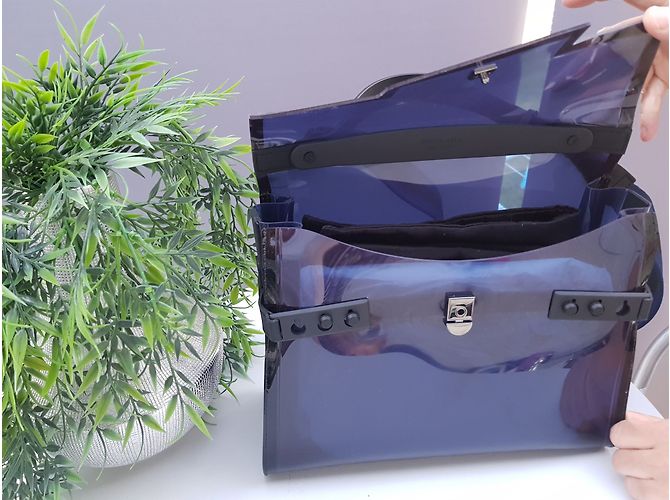 Borsa a mano Delvaux Dark Night Storm Blu Scuro - vista 4