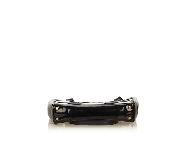 Chanel Klare Vinyl-Einkaufstasche Schwarz - Ansicht 4