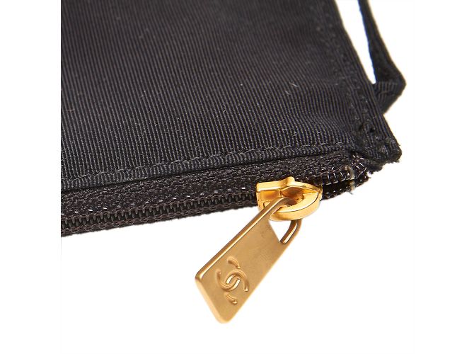 Chanel Klare Vinyl-Einkaufstasche Schwarz - Ansicht 8
