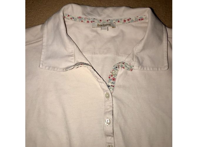 Polo Barbour in cotone rosa - vista 7