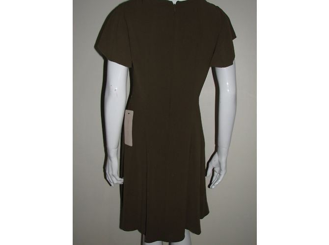 Autre Marque Adrianna Papell Chiffon Kleid Khaki - Ansicht 6
