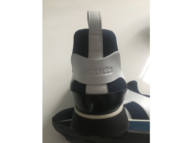 Hermès Hermes Blanco Azul marino - vista 4