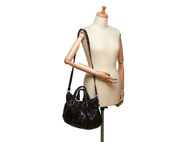 Céline Satchel de charol en relieve - vista 9