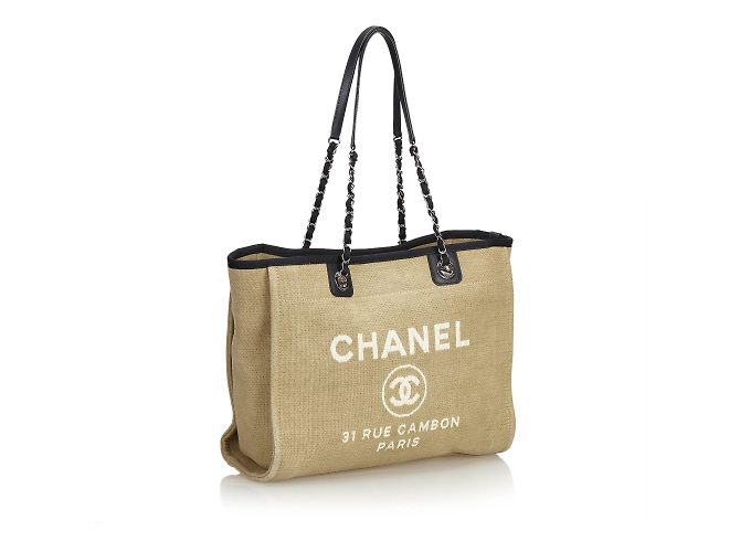Chanel Piccola borsa Deauville Marrone Nero Beige - Ansicht 2