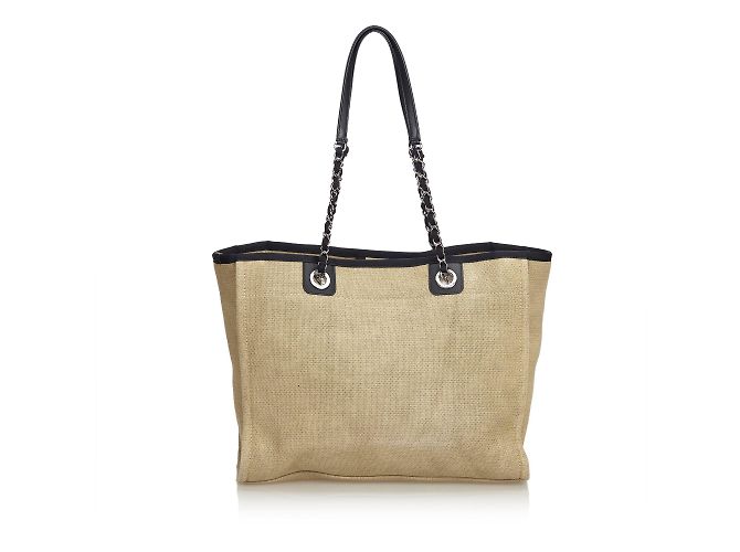 Chanel Piccola borsa Deauville Marrone Nero Beige - Ansicht 3
