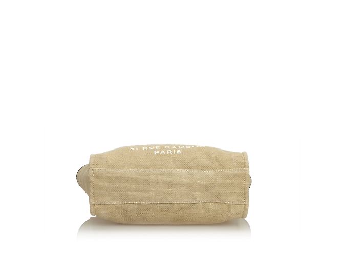 Chanel Piccola borsa Deauville Marrone Nero Beige - Ansicht 4
