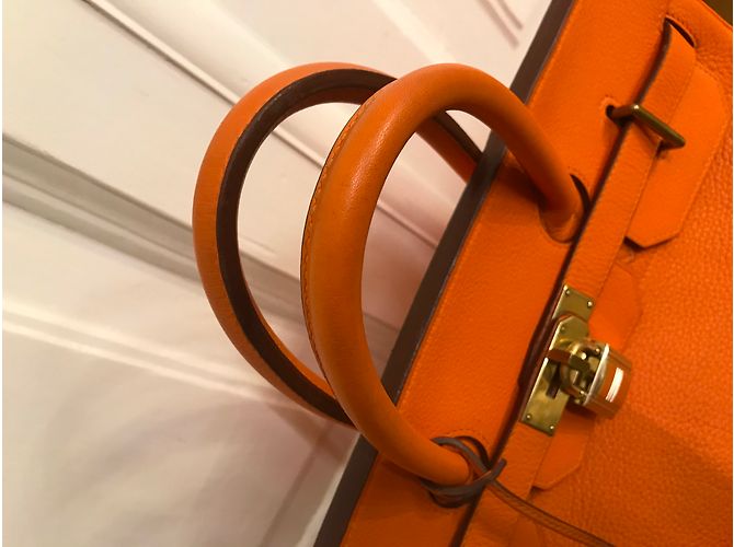 Hermès Haut A Courroies Birkin 40 Naranja - vista 10