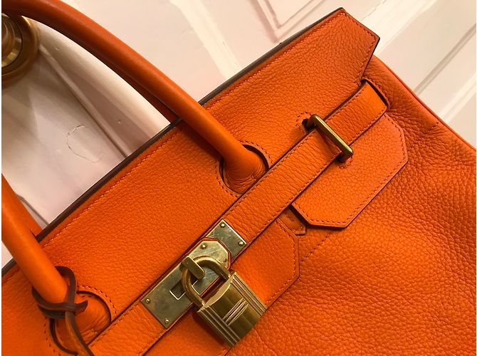 Hermès Haut A Courroies Birkin 40 Naranja - vista 11