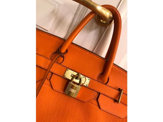 Hermès Haut A Courroies Birkin 40 Naranja - vista 13