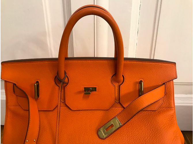 Hermès Haut A Courroies Birkin 40 Naranja - vista 14