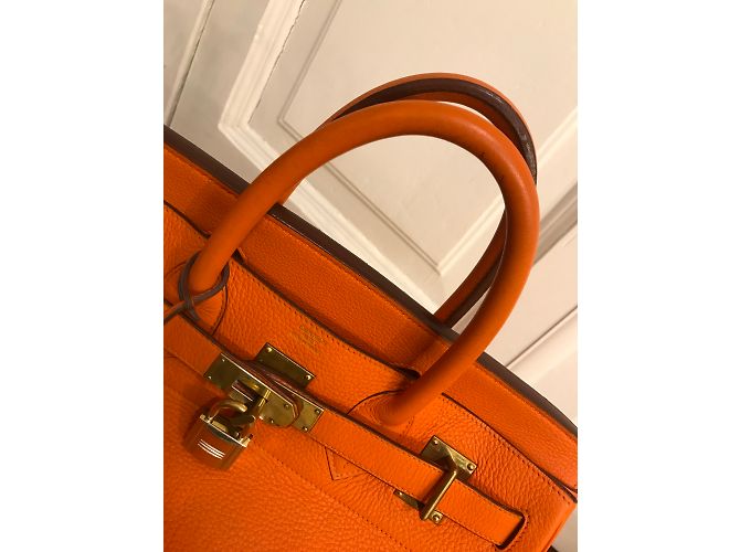 Hermès Haut A Courroies Birkin 40 Naranja - vista 16
