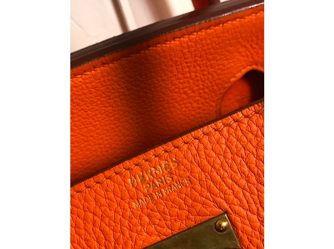 Hermès Haut A Courroies Birkin 40 Naranja - vista 17
