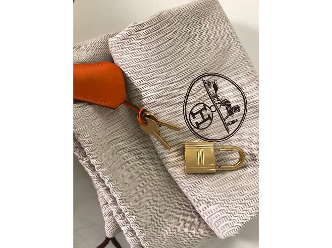 Hermès Haut A Courroies Birkin 40 Naranja - vista 18