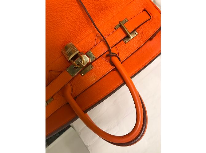 Hermès Haut A Courroies Birkin 40 Naranja - vista 19