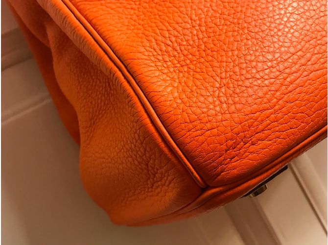 Hermès Haut A Courroies Birkin 40 Naranja - vista 21