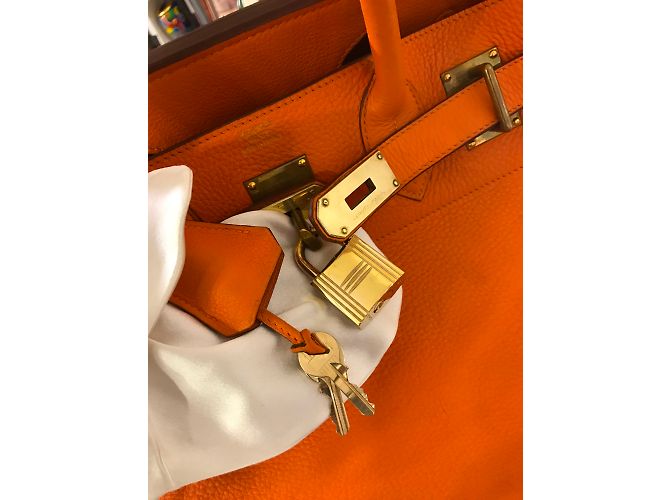 Hermès Haut A Courroies Birkin 40 Naranja - vista 25